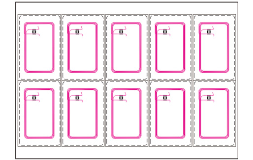 2*5 13.56mhz Fudan F08 rfid inlay for smart card making