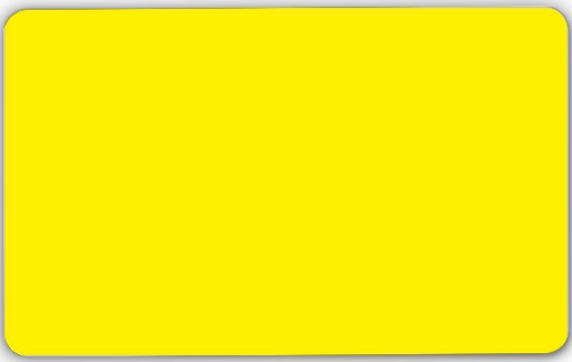 Yellow Blank Polycarbonate Card